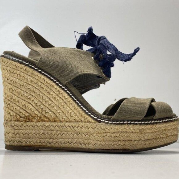 Tory Burch platform wedge sandals, EUC. Size 9B - Picture 2 of 5